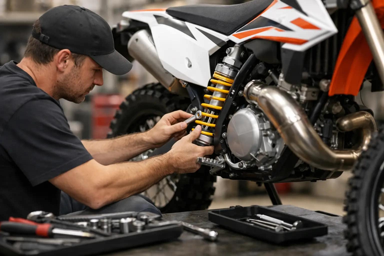Comment régler suspension moto enduro