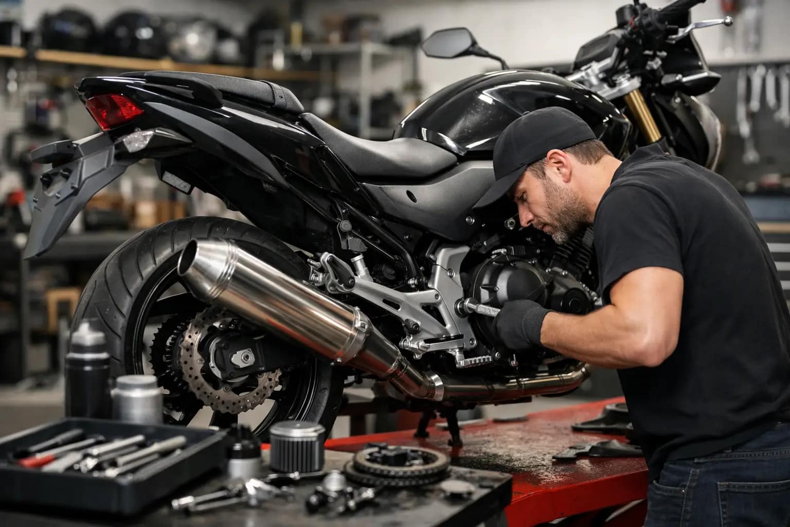 Révision complète d’une moto d’occasion