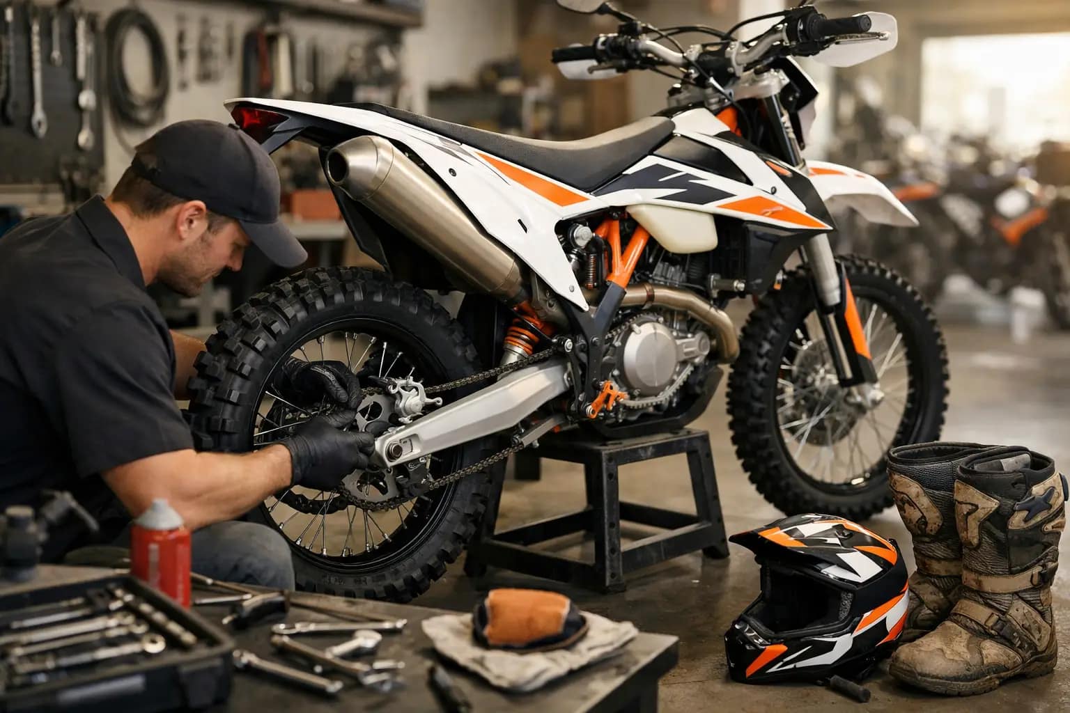 Comment préparer une moto enduro avant de rouler
