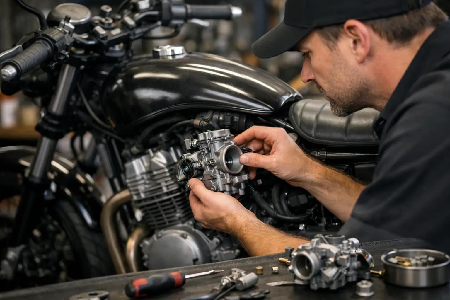 Panne carburateur : symptômes moto à repérer
